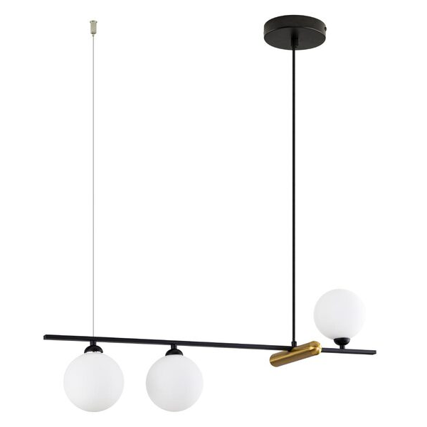 PENDENTE BAMBU PRETO E DOURADO (C)80CM (L)19CM (A)29CM 3XG9 75W - HL017SW