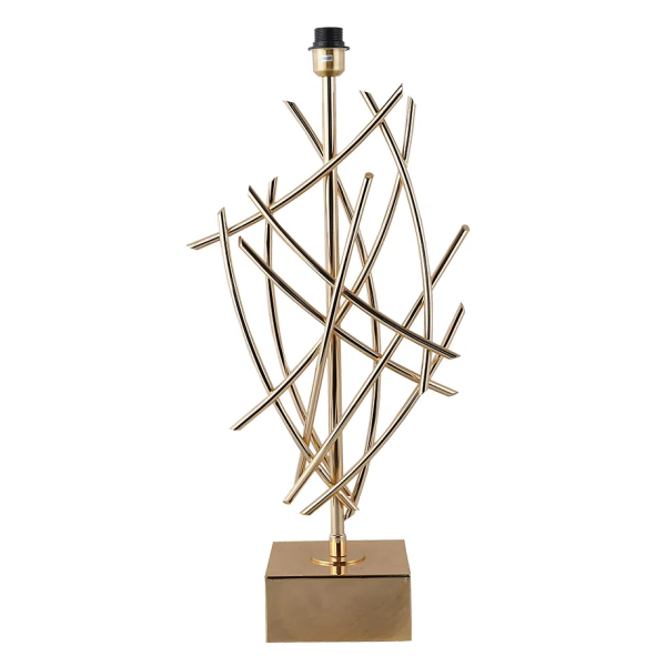 BASE PARA ABAJUR VENETO DOURADO (C)23CM (L)13CM (A)55CM 1XE27 40W - MI002