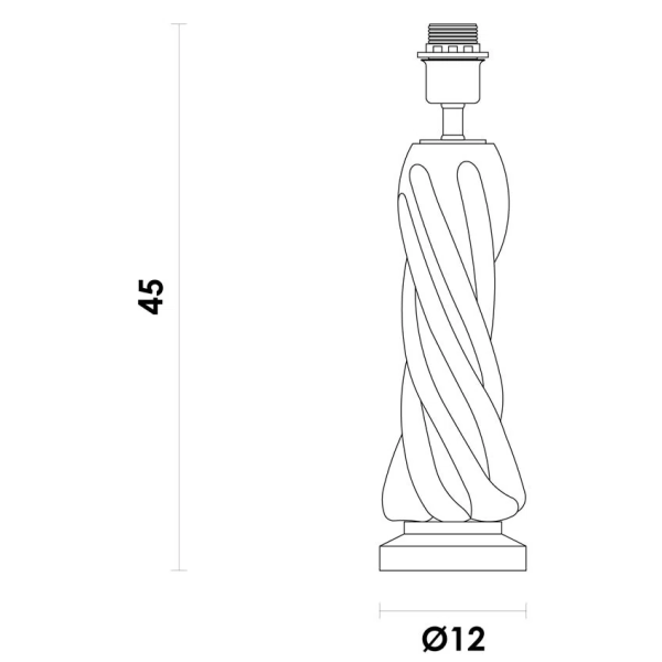 BASE PARA ABAJUR MURANO CROMADO E ROXO (D)12CM (A)45CM 1X40W E27