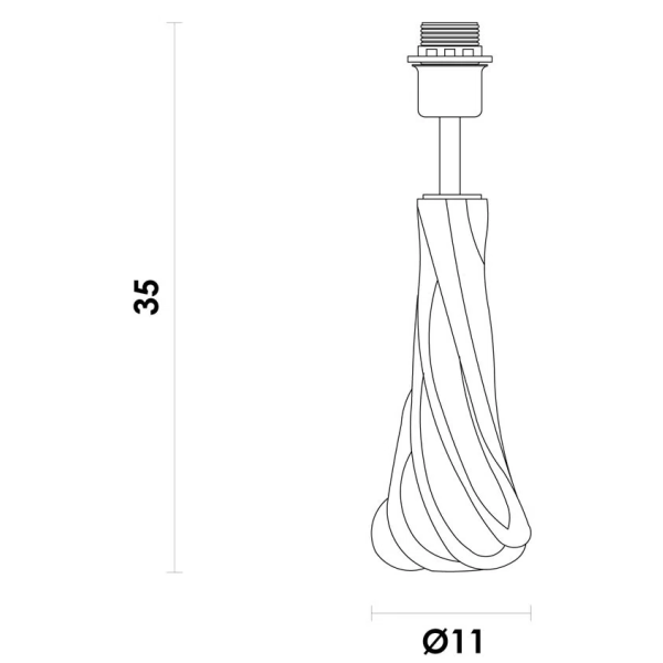 BASE PARA ABAJUR MURANO CROMADO E FUME (D)11CM (A)35CM 1X40W E27