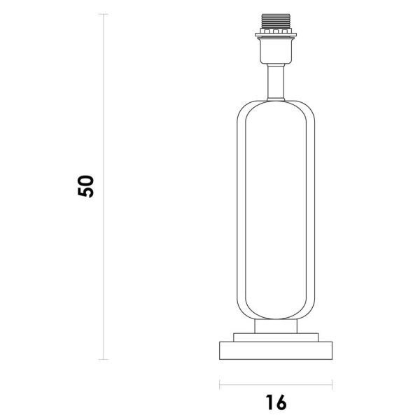 BASE PARA ABAJUR PIETÁ BRANCO E NICKEL (C)16CM (L)1CM (A)5CM 1X40W E27