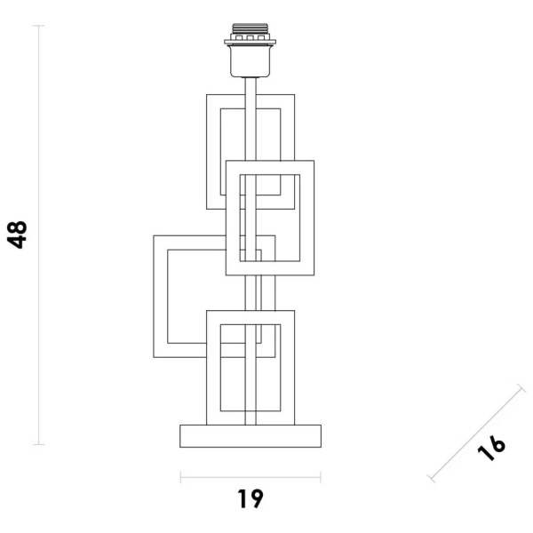 BASE PARA ABAJUR BALANCE NICKEL (C)19CM (L)16CM (A)48CM 1X40W E27