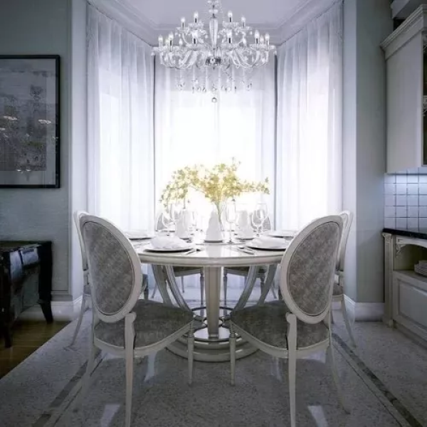 LUSTRE ANJOU CROMADO E TRANSPARENTE (D)82CM (A)100CM 18XE14 720W - JF118C