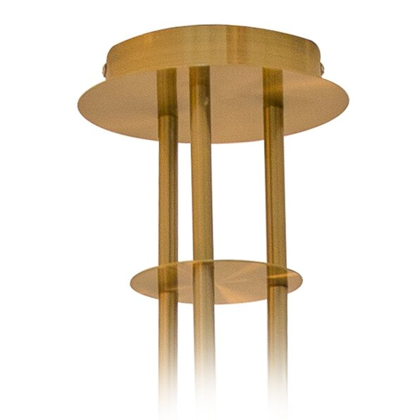 PLAFON DE SOBREPOR CALDER DOURADO E BRANCO (C)116CM (A)52CM 6XG9 42W - DW004