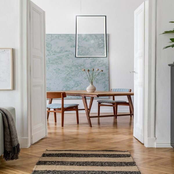 PENDENTE TEC PRETO (C)60CM (L)30CM (A)2CM 1X32W 3000K 1810LM - GD015B