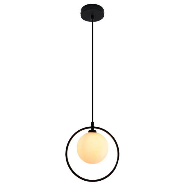 PENDENTE SFERA PRETO (D)26CM (A)3CM 5X5W G9