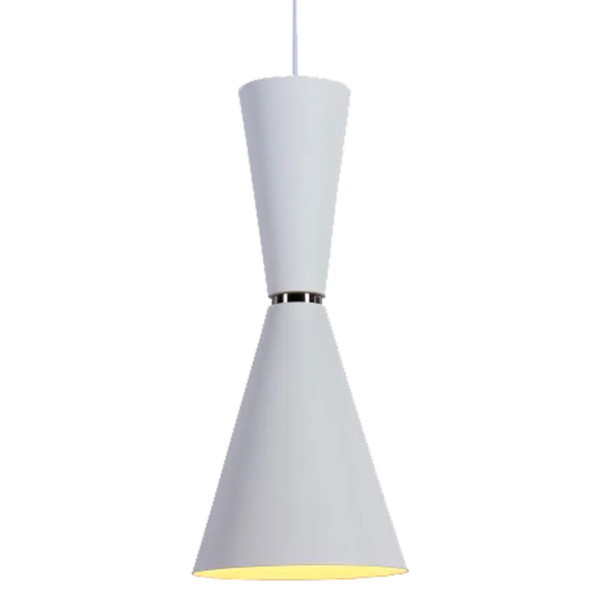 PENDENTE SET BRANCO E NICKEL (D)18CM (A)41,5CM 1X40W E27