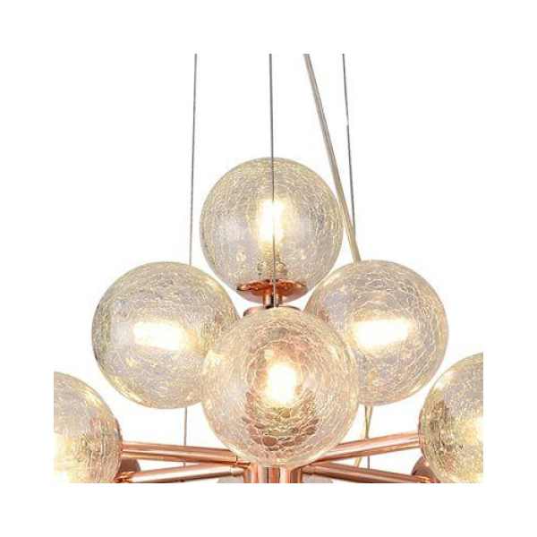 PENDENTE VINHA COBRE E TRANSPARENTE (D)45CM (A)45CM 14XG9 98W - QT001E