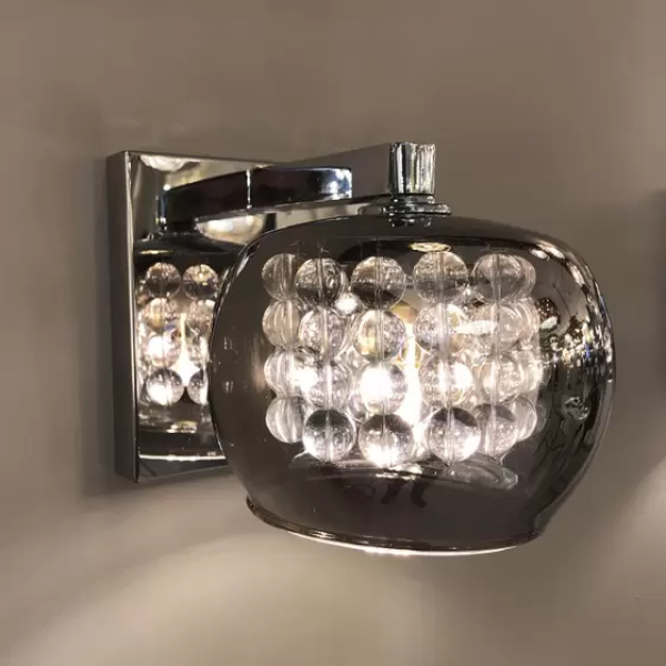 ARANDELA SOHO CROMADO E TRANSPARENTE