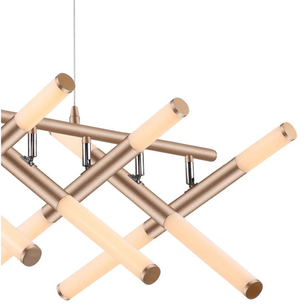 PENDENTE PALITO DOURADO (C)90CM (L)60CM (A)11CM 16X3,375W 2700K 3250LM - CD015