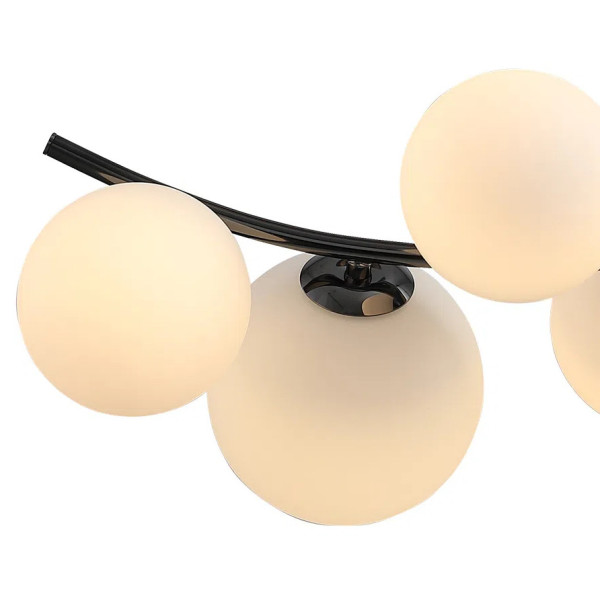 PLAFON DE SOBREPOR NERO CROMO NEGRO E BRANCO (C)49CM (L)33CM (A)53CM 5XG9 50W - MM001