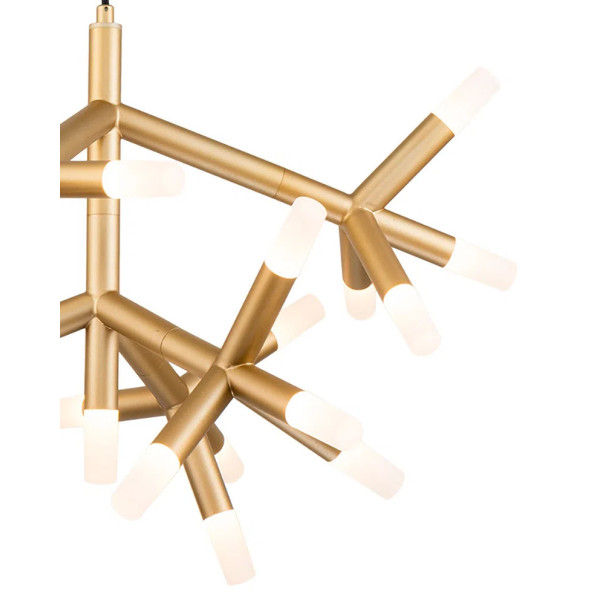 PENDENTE MANACA DOURADO E BRANCO (D)72CM 25X3W 3000K 4500LM - BD003S