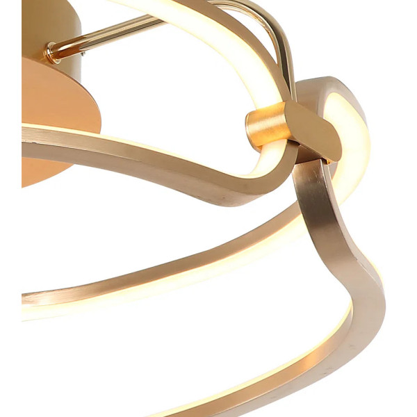 PLAFON DE SOBREPOR LUMINA DOURADO (D)47CM (A)17CM 1X35W 3000K 1750LM - BB016SG