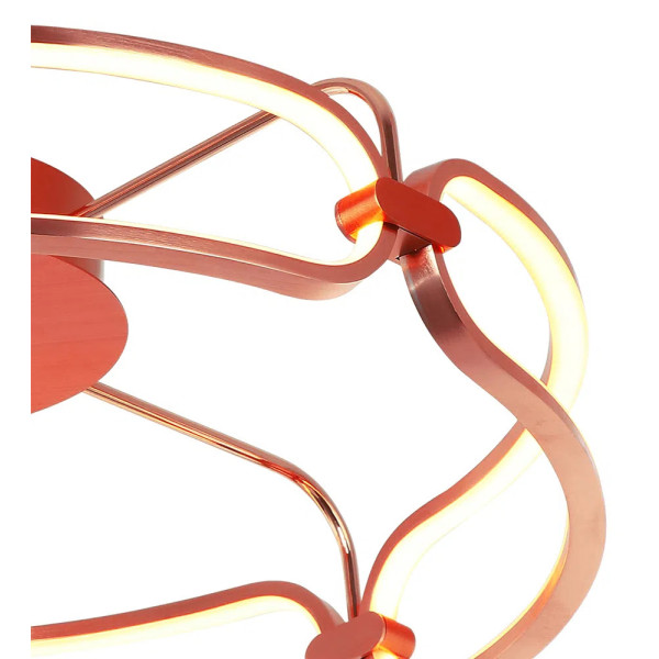 PLAFON DE SOBREPOR LÚMINA ROSE GOLD (D)60CM (A)17CM 1X45W 3000K 2250LM - BB016LE