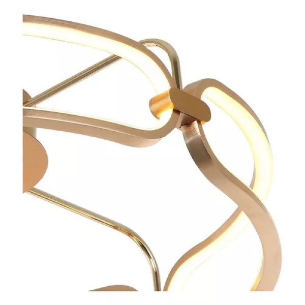 PLAFON DE SOBREPOR LUMINA DOURADO (D)60CM (A)17CM 1X45W 3000K 2250LM - BB016LG