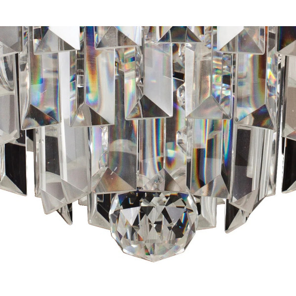 PLAFON DE SOBREPOR KRI CROMADO E TRANSPARENTE (D)27CM (A)19.5CM 4XG9 160W - HU1100