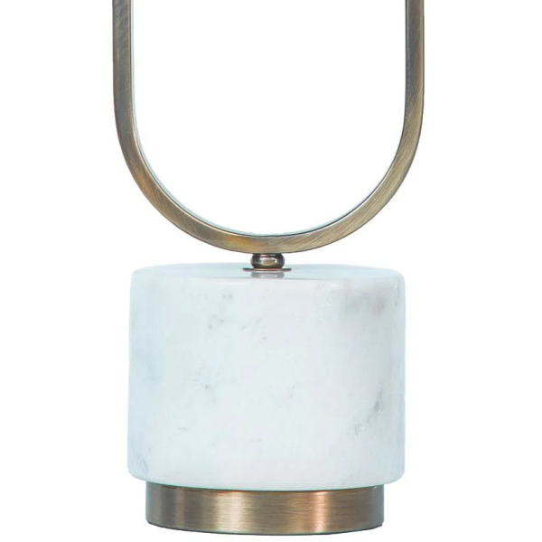 BASE PARA ABAJUR OVALE BRONZE E BRANCO (D)16CM (L)14CM (A)56CM 1XE27 40W - GL019G