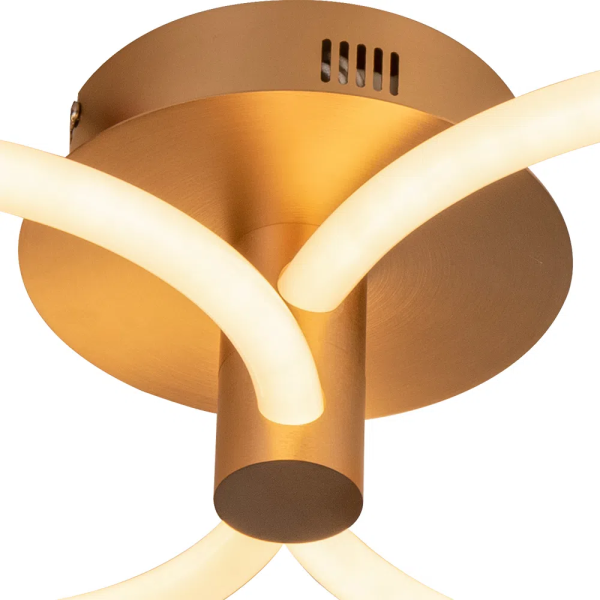 PLAFON CIRCOLO FRENCH GOLD E BRANCO (C)69CM (L)39CM (A)15CM 1X32,4W 3000K 1 - BB021