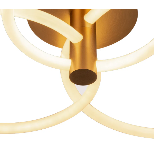 PLAFON CIRCOLO FRENCH GOLD E BRANCO (C)86CM (L)49CM (A)20CM 1X54W 3000K 270 - BB020