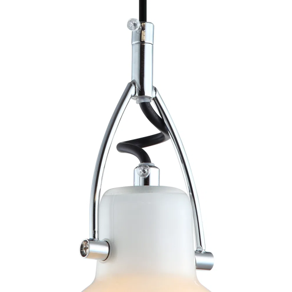 PENDENTE BAR D 14CM X 22CM 1XG9 127V / 220V BRANCO E CROMADO - OP057C