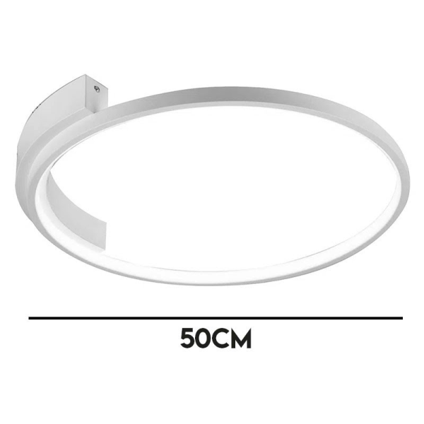 PLAFON DE SOBREPOR BAMBOLE BRANCO (D)50CM (A)6CM 1X30W 3000K 2035LM - FO026LW