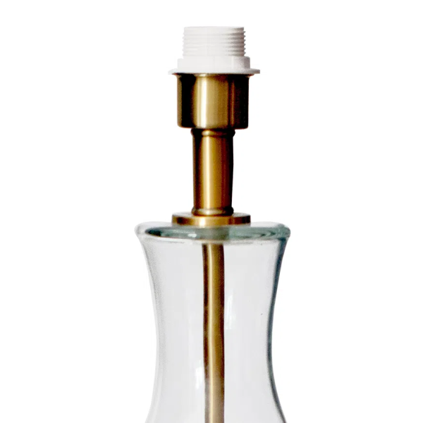 BASE PARA ABAJUR VENETO DOURADO E TRANSPARENTE (D)20CM (A)54.7CM 1XE27 40W - WR002