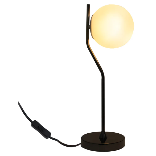 ABAJUR VIVA CROMO NEGRO E BRANCO (D)17CM (A)49CM 1XE27 BOLINHA 5W - SQ007B