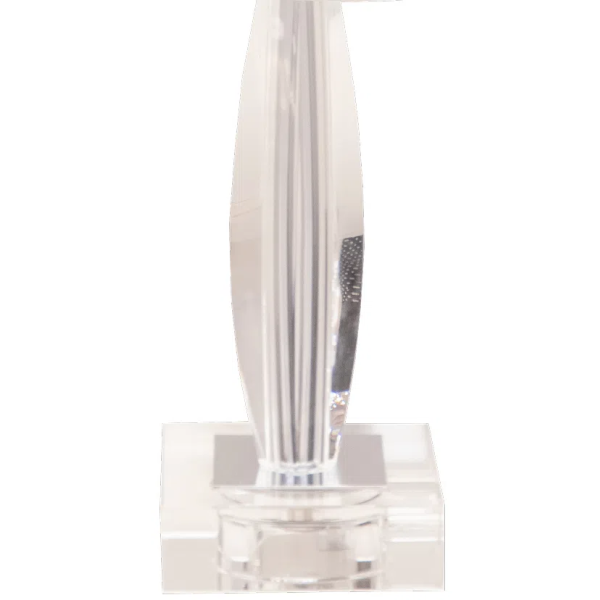 BASE PARA ABAJUR KRISTALO CROMADO E TRANSPARENTE (C)8CM (L)8CM (A)28CM 1XE27 40W - XL001