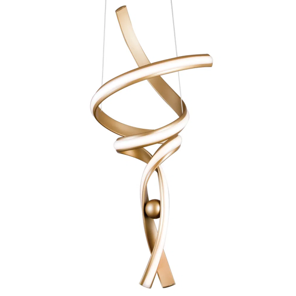 PENDENTE FLUIRE DOURADO 1X30W 3000K 1800LM - RE005