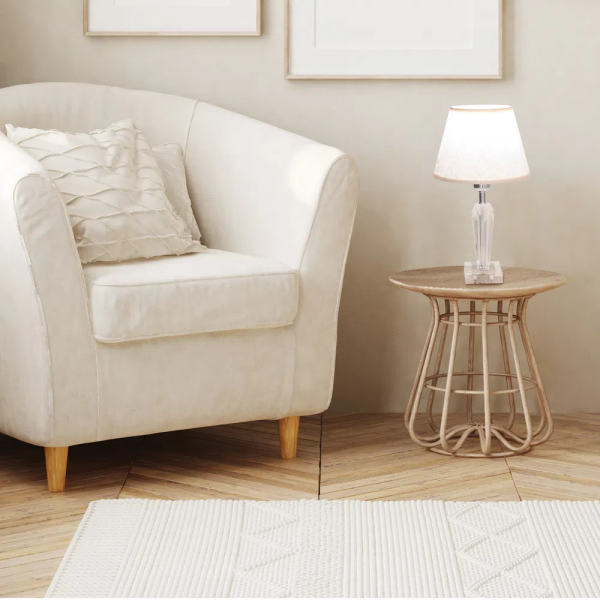 BASE PARA ABAJUR KRISTALO CROMADO E TRANSPARENTE (C)8CM (L)8CM (A)27CM 1XE27 40W - XL003