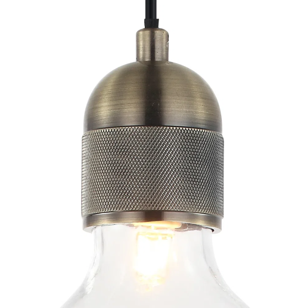 PENDENTE PETIT D 9,3CM X 18,5CM 1XG9 127V / 220V BRONZE E TRANSPARENTE - OP053