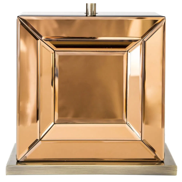 BASE PARA ABAJUR ESPELHO BRONZE E BRONZE (C)25CM (L)12CM (A)35CM 1XE27 40W - GL010G