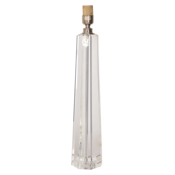 BASE PARA ABAJUR CLASSIC CROMADO E TRANSPARENTE (D)12CM (A)61CM 1XE27 40W - XL1152