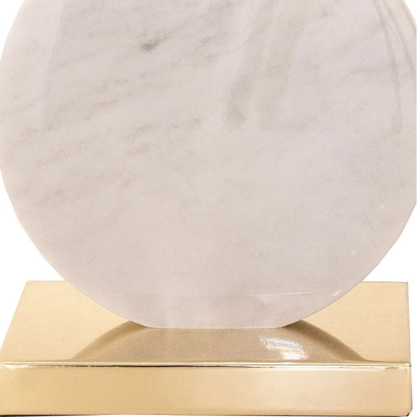 BASE PARA ABAJUR BIAGIO DOURADO E BRANCO (D)22CM (L)12CM (A)37CM 1XE27 40W - GL016WG