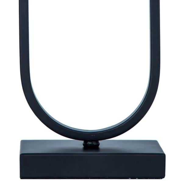 BASE PARA ABAJUR ARCO PRETO (C)10CM (L)15CM (A)45CM 1XE27 40W - GL018B