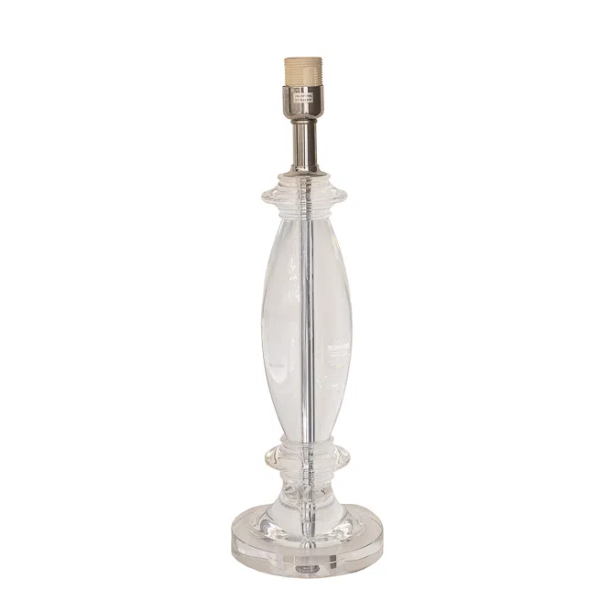 BASE PARA ABAJUR SCENT CROMADO E TRANSPARENTE (D)16CM (A)53CM 1XE27 40W - XL1339