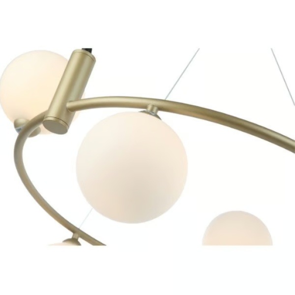 PENDENTE SAMBA DOURADO E BRANCO (D)60CM (A)22CM 6XG9 150W - HL012M