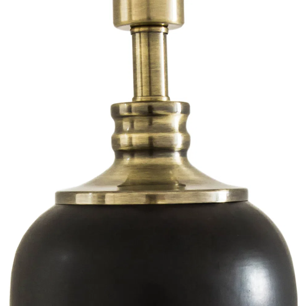 BASE PARA ABAJUR PIANO BRONZE E PRETO (D)17CM (A)50CM 1XE27 40W - GL012B