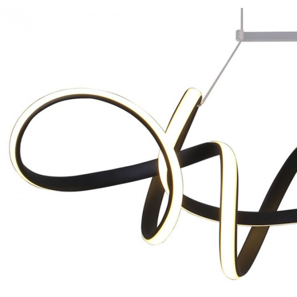 PENDENTE ZIG PRETO (C)84CM (L)22CM (A)21CM 1X35W 3000K 1800LM - TP003B