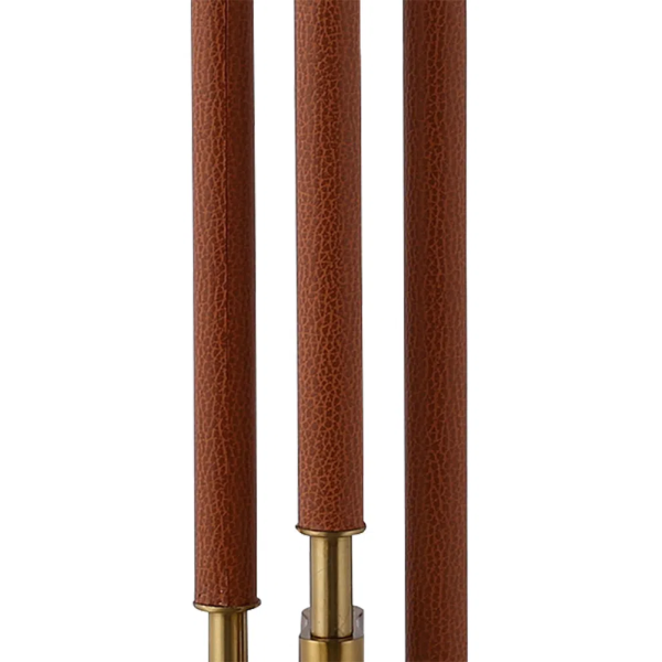 BASE PARA ABAJUR VENETO DOURADO E MARROM (D)17CM (A)58.5CM 1XE27 40W - MI009