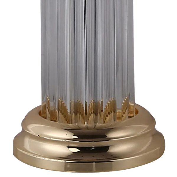 BASE PARA ABAJUR VENETO DOURADO E TRANSPARENTE (D)15.5CM (A)53.5CM 1XE27 40W - MI007