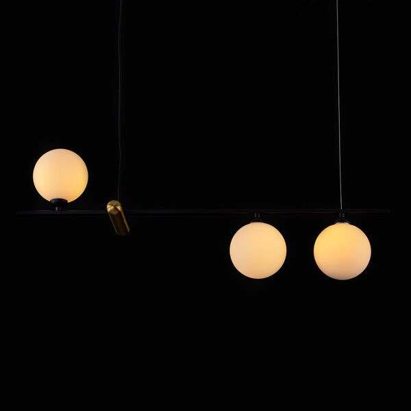 PENDENTE BAMBU PRETO E DOURADO (C)80CM (L)19CM (A)29CM 3XG9 75W - HL017SW