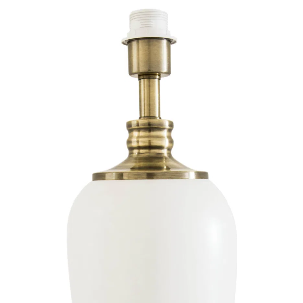 BASE PARA ABAJUR PIANO BRONZE E BRANCO (D)17CM (A)50CM 1XE27 40W - GL012W