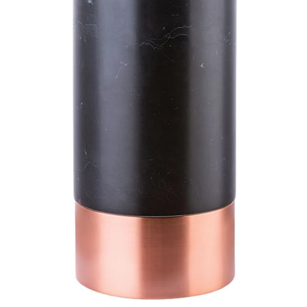 BASE PARA ABAJUR MARMO COBRE E PRETO (D)12CM (A)39CM 1XE27 40W - GL001EB