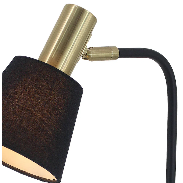 ABAJUR PIPE DOURADO E PRETO (D)12CM (A)49.5CM 1XE14 40W - ME002