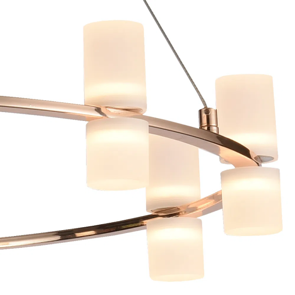 PENDENTE CANDEL DOURADO E BRANCO (D)62CM (A)10.5CM 18X2W 3000K 2880LM - JJ001