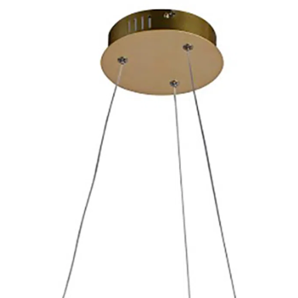 PENDENTE NODO DOURADO (D)50CM (A)15CM 1X36W 3000K 1188LM LED