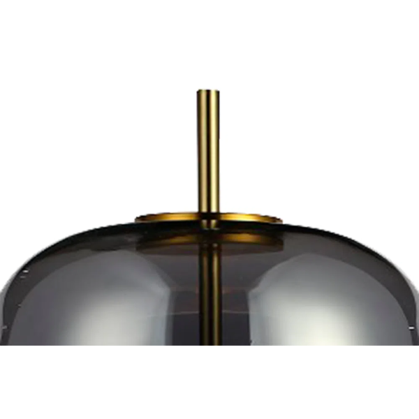 ABAJUR MIA DOURADO E FUME (D)26CM (A)56CM 1X1W 3000K 300LM LED