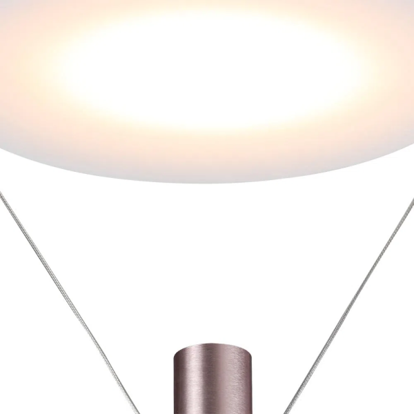 PLAFON DE SOBREPOR TINO DOURADO E BRANCO (D)30CM (A)60CM 1X12W 2700K 600LM - CD007