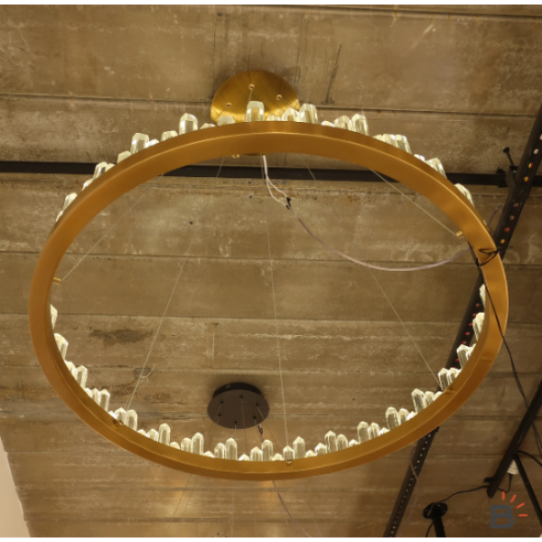 Pendente Roca Dourado E Transparente (D)80Cm (C)0Cm (L)0Cm (A)11Cm 1X36W 3000K 2160Lm Led - BC003G